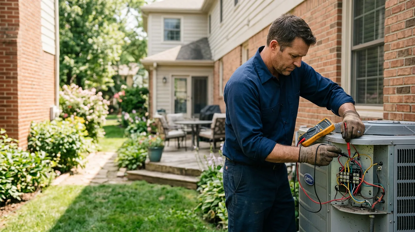 HVAC technician working near Palos Hills, IL